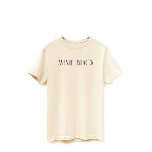 Avenue Black Supima Cotton Cream/Orange T-Shirts